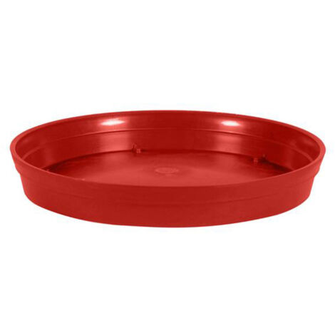 Soucoupe Ø28 pour pot de fleur Style et Toscane Ø40 - Rouge rubis (1/5)