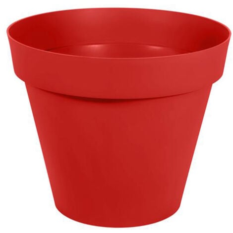 Pot de fleur Toscane Ø80 x 66 cm rond - 170L - Rouge Rubis