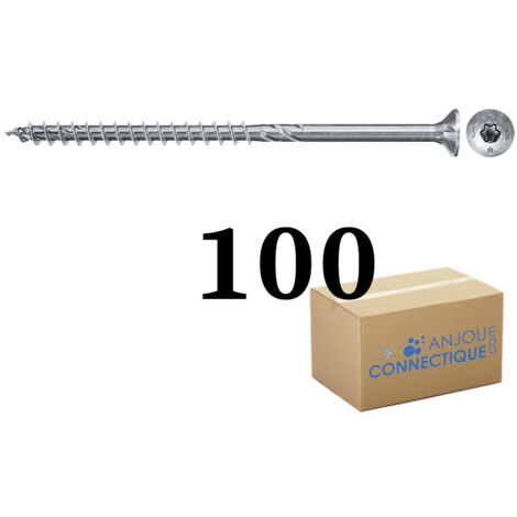 100 Vis Power-Fast FPF-II-CZP Ø4 x 40 mm, tête fraisée PZ, filetage partiel - Fischer