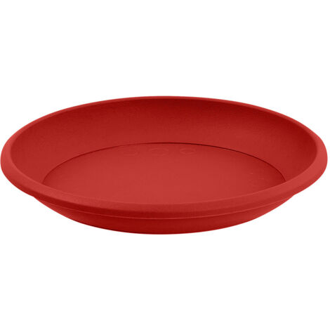 EDA – Soucoupe Cancùn Ø 30 cm – Compatible pot Ø 40 cm – Résistante aux intempéries – Rouge rubis – Fabrication française