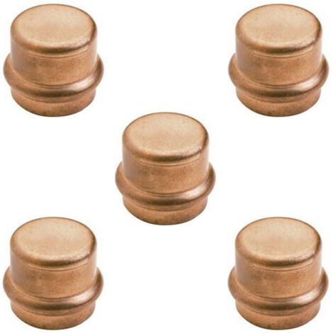 Lot de 5 raccords cuivre à sertir Bouchon Femelle Ø16 (1/2)