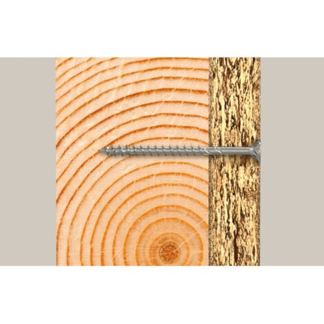 100 Vis Power-Fast FPF-II-CZP Ø4,5 x 35 mm, tête fraisée PZ, filetage partiel - Fischer