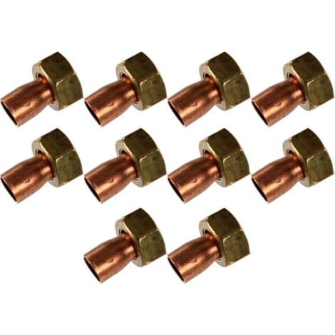 Lot de 10 douilles droites 2 pièces 359 GCL Femelle 1/2" - Ø16mm (1/2)
