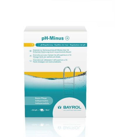 pH-Minus - Baisse le pH piscine - Boîte de 4 sachets de 500g - BAYROL