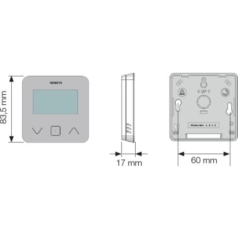 Wireless digital room thermostat BT-D03-RF (black)