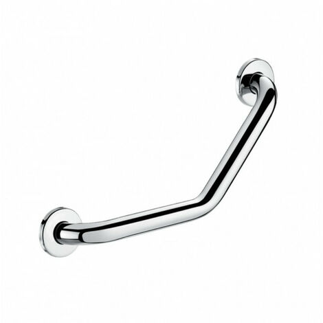 Regiplast – Barre de maintien coudée inox 304 poli brillant – Ø25mm – 220 x 220mm – 2 points de fixation – Résistante à la corrosion (1/2)