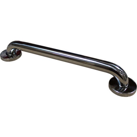 Barre d'appui droite en inox 304 poli brillant - Ø32 x L 400 mm - chromé - Regiplast