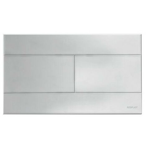 Regiplast – Plaque de commande WC 3/6L mécanique double chasse – Extra-plate chromée – Dimensions 150 x 255 mm