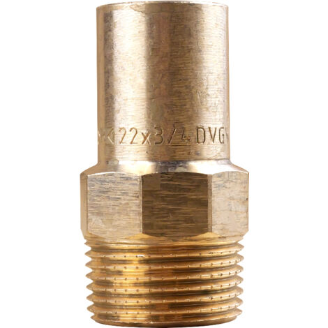 Raccord laiton à sertir et à visser - Manchon Mâle Mâle Ø22x3/4"(20/27) (1/3)