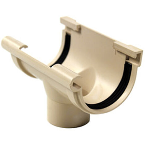 Naissance centrale à joints montés PVC 16 demi-ronde - Sable - First Plast