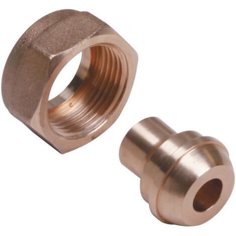 Raccord 2 Pièces Droit Cuivre à Jonction Sphéro-conique L 28 F 20x27 18mm 83929098