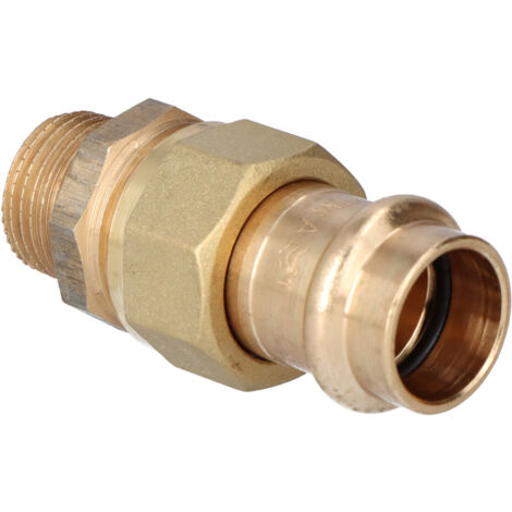 Raccord Union droit Mâle Femelle Ø18 x 1/2" (15/21) à sertir et à visser (1/5)