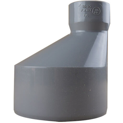 First Plast – Réduction PVC excentrée Mâle Femelle 125/50 mm – Taux d'expansion supérieur à 800% – Raccord pour évacuation eaux usées