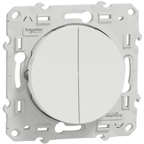 SCHNEIDER ODACE BOUTON POUSSOIR VOLETS ROULANTS BLANC - S520227