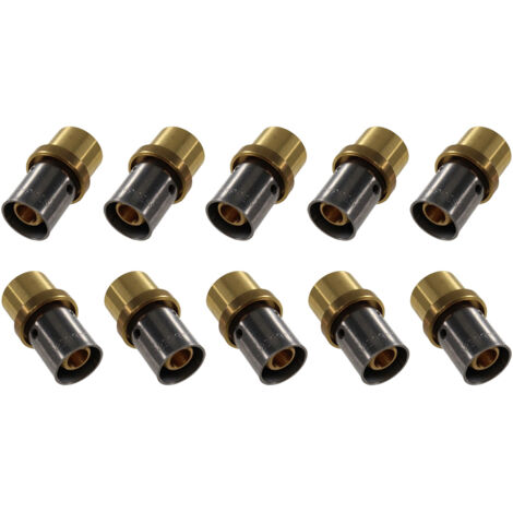 Lot de 10 Adaptateurs PER à sertir Ø16x1,5 - Cuivre à souder Femelle Ø16 - IBP Bänninger (1/2)