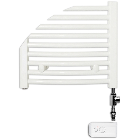 Kit mixte électrique 750W pour sèche-serviettes - Boîtier analogique blanc