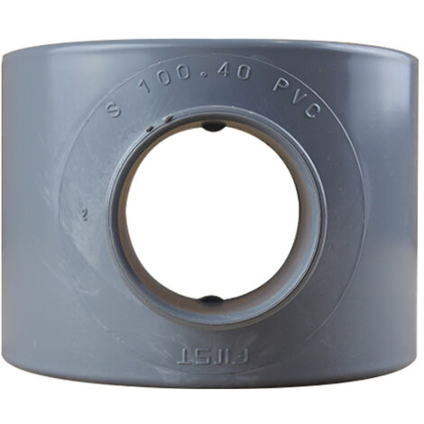 First Plast – Raccord d'évacuation PVC Ø100-110 mm – Piquage Ø40 mm – Taux d'expansion supérieur à 800 % sous chaleur – NF conforme réglementation incendie