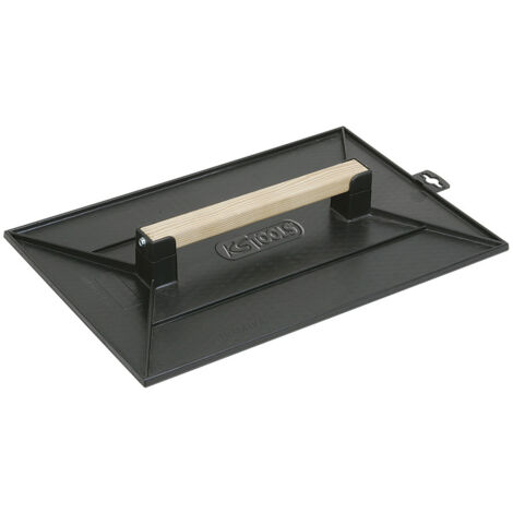 KS Tools - Taloche plastique noire - Poignée bois - Plateau alvéolé - 200x120 mm - 144.0526