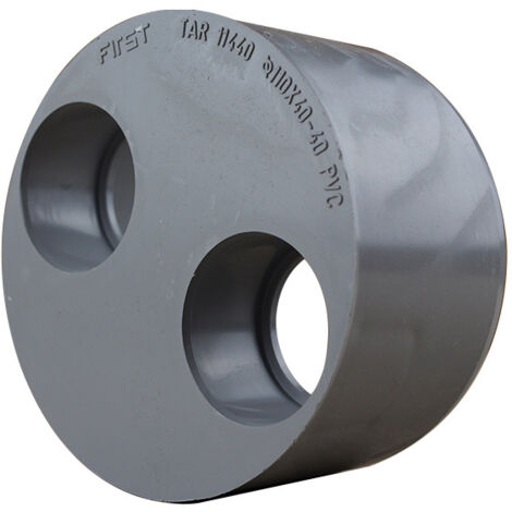 First Plast – Raccord d'évacuation PVC double réduction mâle femelle 110/40/40 – Taux d'expansion supérieur à 800% – Conforme NF