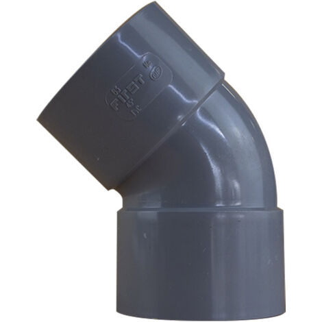 Coude PVC 45° Femelle/Femelle Ø63 - First Plast (1/5)