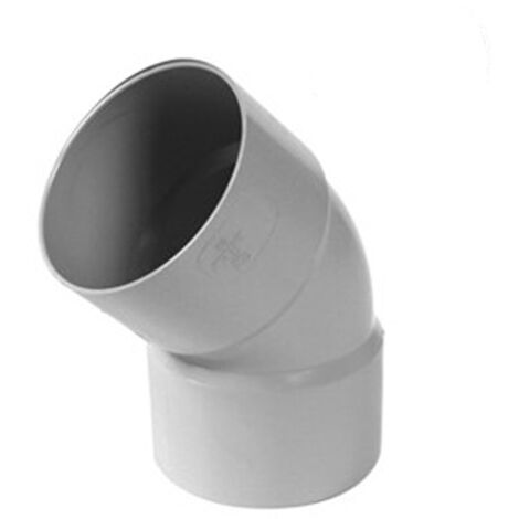 Coude PVC 45° femelle femelle pour tube Ø80 épaisseur 3.2 mm - gris - First Plast (1/2)