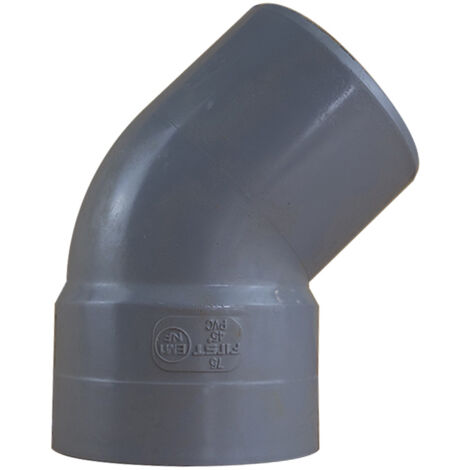 Coude PVC 45° Mâle/Femelle Ø75 - First Plast (1/5)
