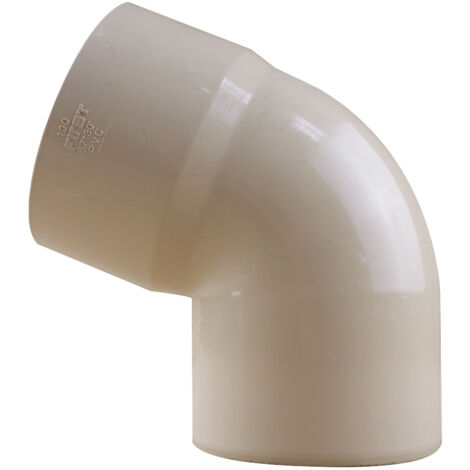 Coude PVC 67°30 MF pour tube Ø100 épaisseur 3.2mm - sable - First Plast