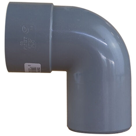 Coude PVC 87°30 Mâle/Femelle Ø63 - First Plast (1/5)