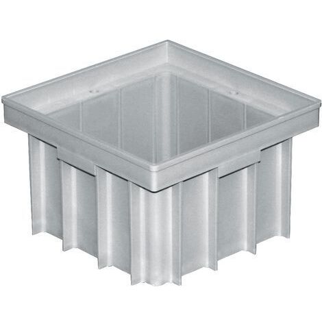 First Plast – Réhausse polypropylène pour regard 200 x 200 mm – Hauteur 124 mm – Compatible PZ20 PZS20 – Solution durable pour chantiers humides (1/3)