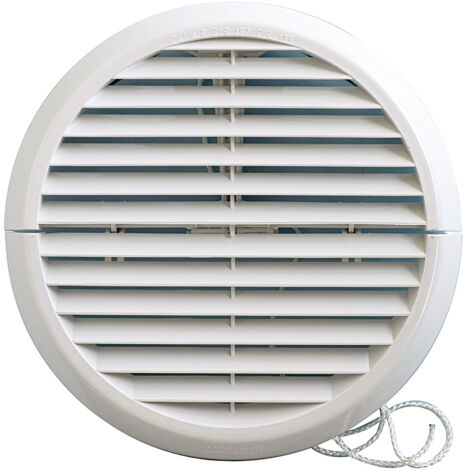 First Plast – Grille aération VMC ronde Ø186 mm PVC – Moustiquaire incluse – Pour tubes 125 à 160 mm – Débit 135 cm² (1/3)