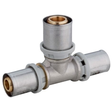 Raccord multicouche à sertir TH - Té inégal Ø32x3,0 - Ø26x3,0 - Ø20x2,0 - Arcanaute (1/2)
