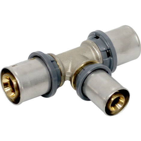 Raccord multicouche à sertir TH - Té inégal Ø20x2,0 - Ø16x2,0 - Ø20x2,0 - Arcanaute (1/5)
