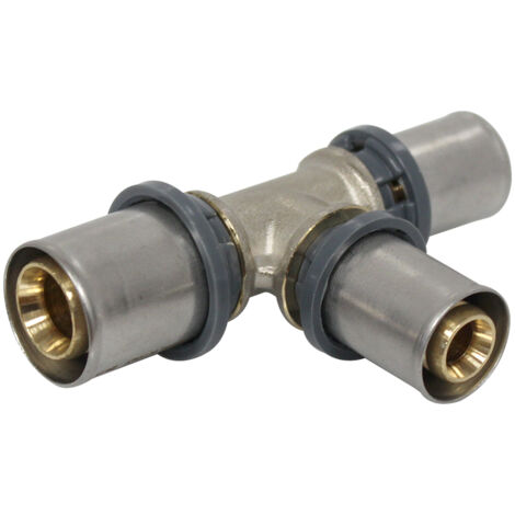 Raccord multicouche à sertir TH - Té inégal Ø20x2,0 - Ø16x2,0 - Ø16x2,0 - Arcanaute (1/5)
