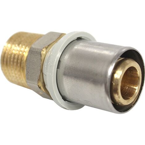 Raccord multicouche à sertir TH - Droit Mâle 1/2" (15/21) - Ø20x2,0 - Arcanaute