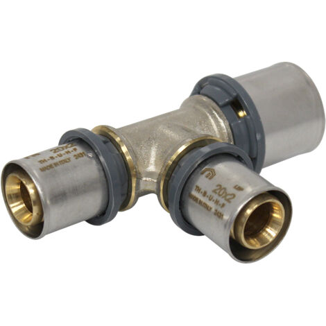 Raccord multicouche à sertir TH - Té inégal Ø26x3,0 - Ø20x2,0 - Ø20x2,0 - Arcanaute (1/5)