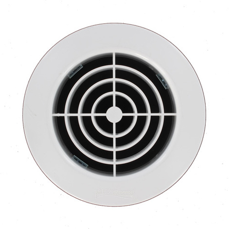 Grille d'aération ronde intérieure blanche, Ø 80, pour tube PVC, tuyau et  gaine