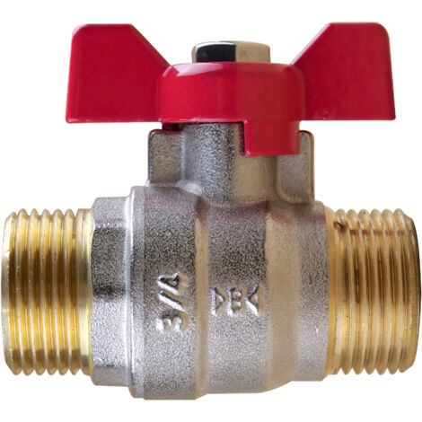 Ibp Bänninger – Vanne papillon passage intégral ACS 3/4' – Pression 25 bars – Corps laiton CW617N – Siège PTFE pour plomberie et chauffage