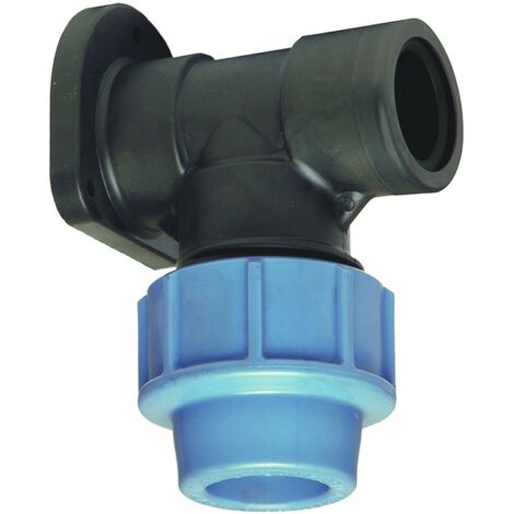 Coude applique polypropylène ACS pour Tube PE ou PEHD Ø20 - Sortie Femelle 1/2" (15/21) - Somatherm
