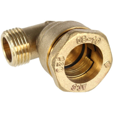 Raccord laiton coudé SUMO pour tube PE Ø20 mm - Mâle 1/2