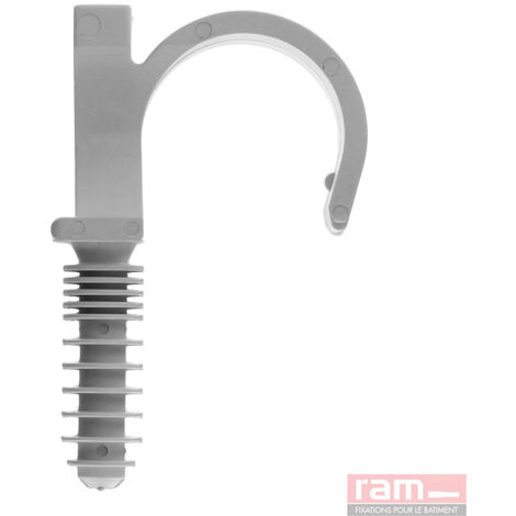 RAM – Seau de 100 serre-câbles gris 20 mm – Fixations robustes pour béton armé – Usage professionnel – Résistance à l'humidité (1/5)