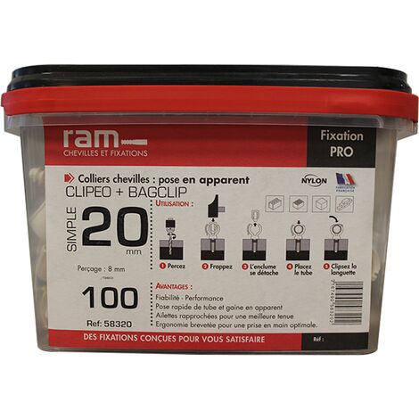 100 CLIPEO blanc simple 20+BAG R.A.M. 58320 (1/3)