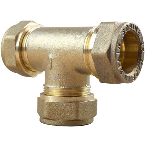Arcanaute – Té bicône égal cuivre 22 – Raccord olive pour plomberie – Filetage 22mm – Configuration sans soudure – Bague laiton pour étanchéité (1/5)