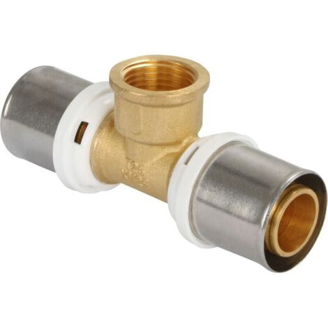 Raccord Multicouche à sertir Té femelle Ø26 - F1/2" (15/21) - Ø26 (1/5)