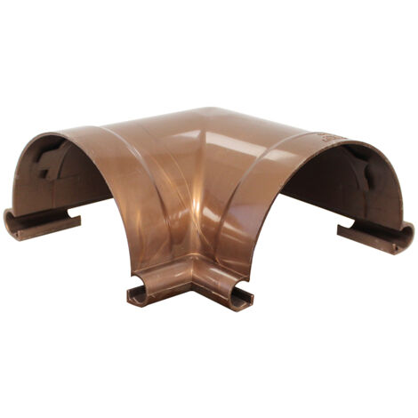 Angle universel 90° PVC 25 demi-ronde - aspect cuivre - First Plast