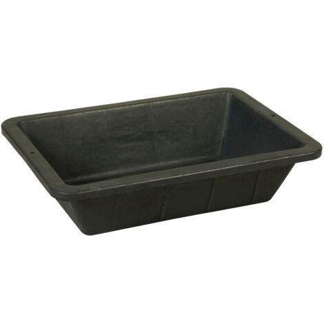 Kstools – Auge en caoutchouc synthétique 25L – Dimensions 600x400x160mm – Résistant au froid et aux intempéries – Poignées pour transport facile - NOIR 25 L KS