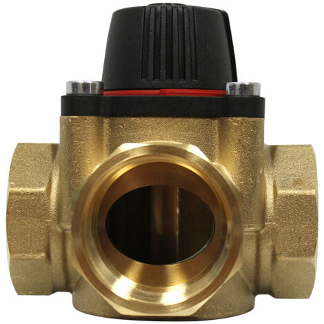 Thermador – Vanne mélangeuse laiton 3 voies femelle 1'1/2 – Raccordement 40x49 – Température max 110°C – Pression max 10 bars