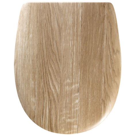 Abattant déclipsable au bois veineux Naturel 46.5x36 cm (1/4)