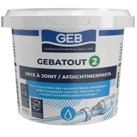 Gebajoint Pâte à joint Gebatout 500 gr et son Dévidoir 200 gr de filasse de lin ...