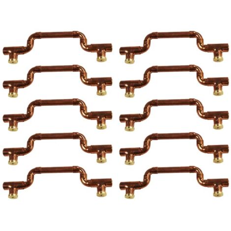 Lot de 10 Poignées Mobiles et élégantes en Cuivre - Entraxe 160 mm - Ø12 - Arcanaute (1/3)