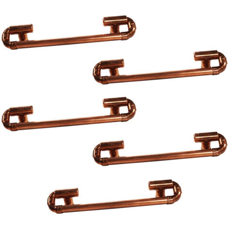 Lot de 5 Poignées designs et mobiles en Cuivre - Entraxe 160 mm - Ø12 - Arcanaute (1/3)